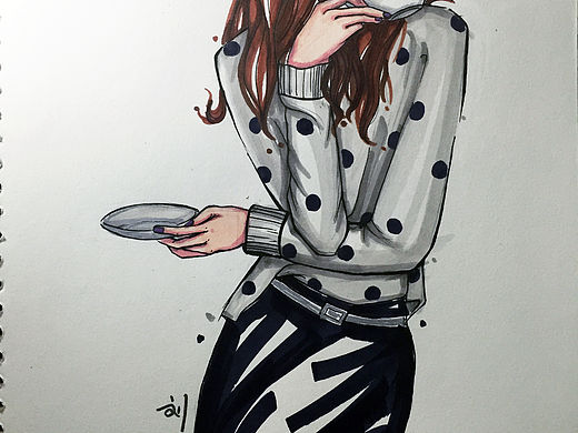 最近的一些服装画