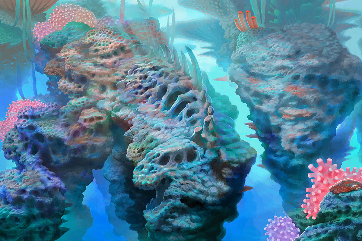 捕鱼场景原画|插画|游戏原画|原初引力波 - 原创作品 - 站酷 (zcool)