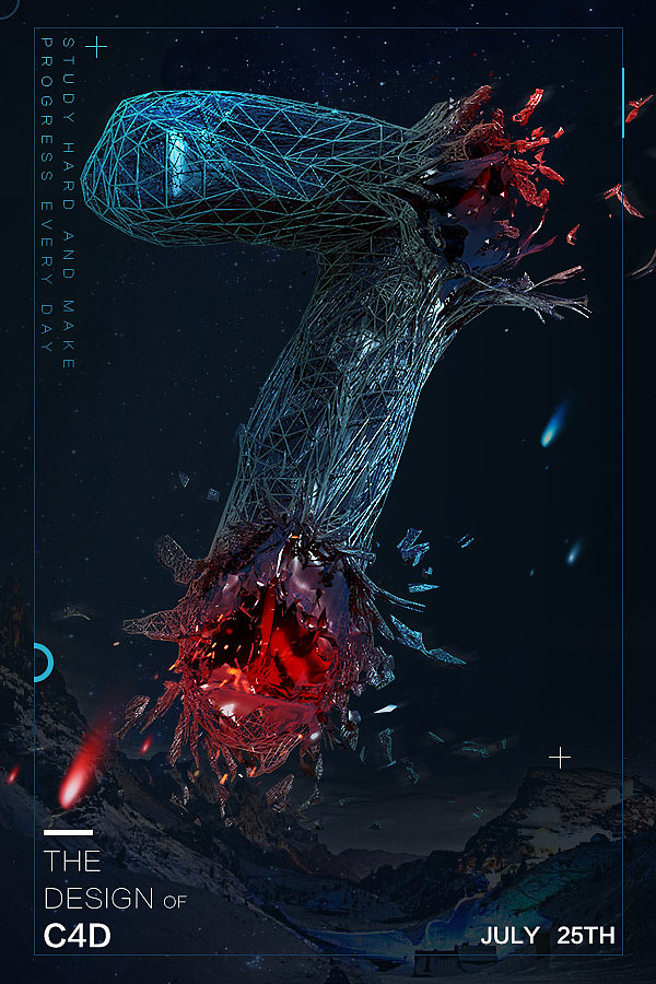 C4D一些练习和实际应用（图ZMjM2MTE4NDU2） - 海报 - 站酷设计师锦年默安原创素材 - 站酷ZCOOL