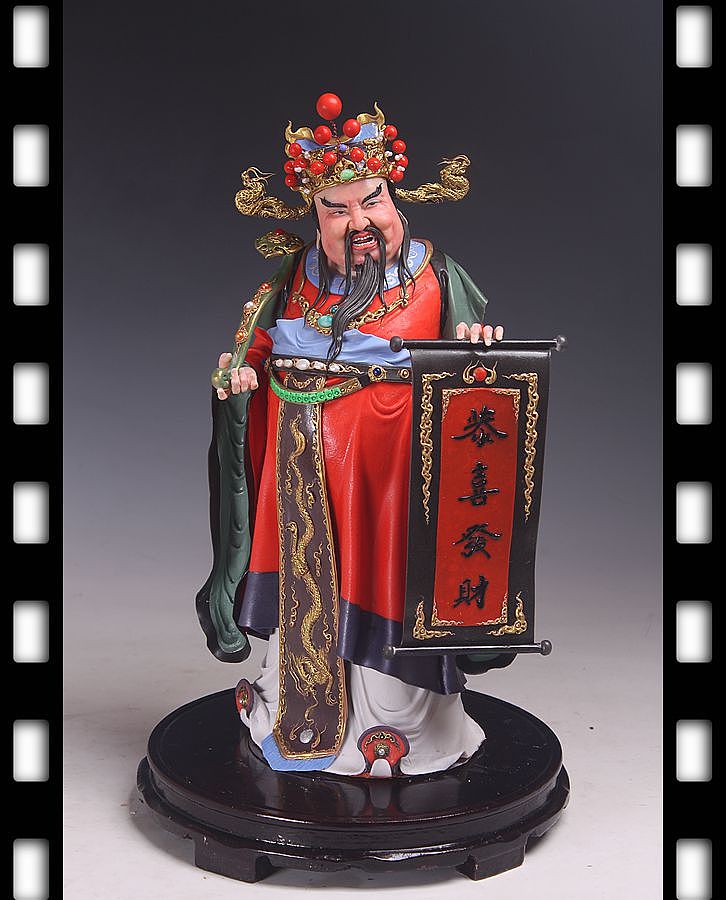 贺加贵面塑软陶（财神）（图ZNjk0NjE1Njg=） - 手办/模玩 - 站酷设计师贺加贵3D翻糖原创素材 - 站酷ZCOOL