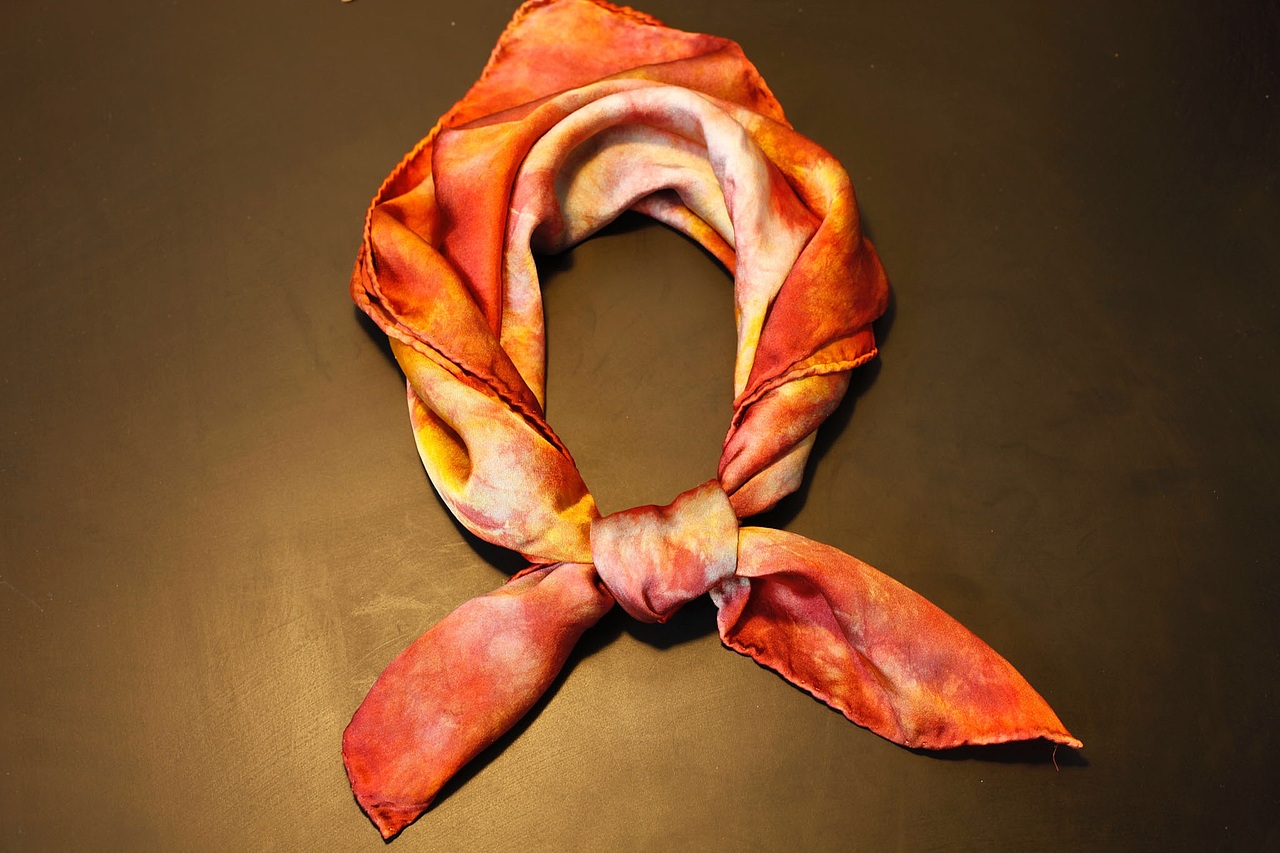 木兮工作室扎染丝巾