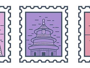 复古邮票