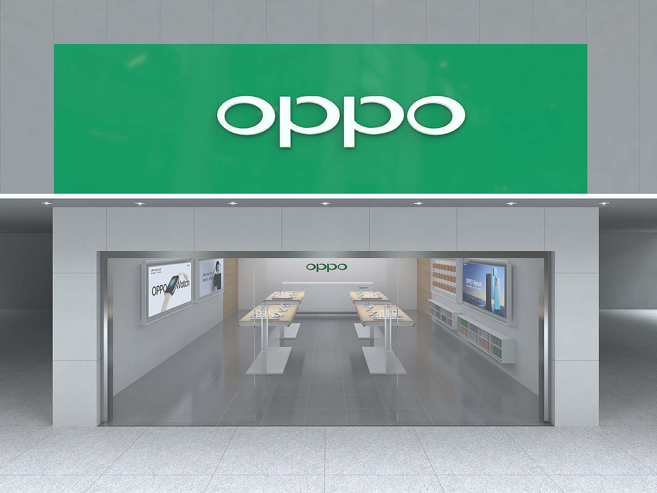 oppo终端门店（图ZMjc3MTI0MTMy） - 商业空间设计 - 站酷设计师ZeroChan2014原创素材 - 站酷ZCOOL