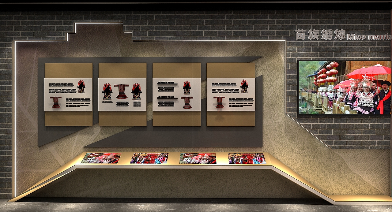 苗族文化历史展示博物馆设计3D效果图（图ZMjQwMjAxNTYw） - 展陈设计 - 站酷设计师3D设计师NG男原创素材 - 站酷ZCOOL