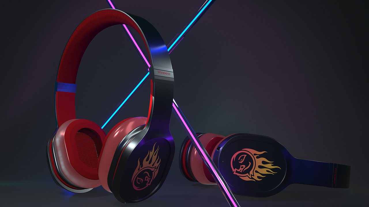 头戴式耳机建模