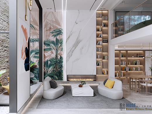 墨舍设计|静谧·清新自然现代别墅设计（个人主页-ZNDkzOTA3OTI=） - 家装设计 - 站酷设计师墨舍空间设计原创素材 - 站酷ZCOOL
