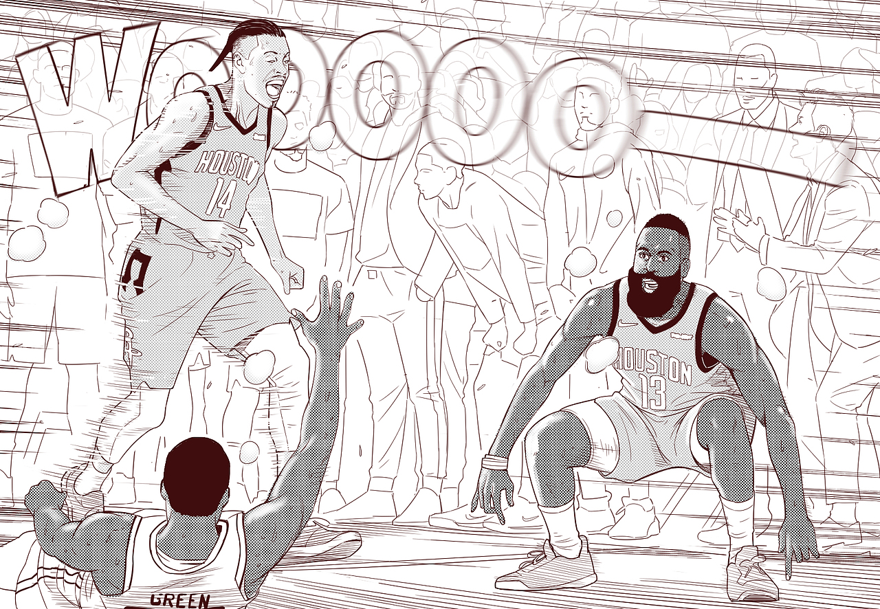 哈登绝杀勇士同人漫画