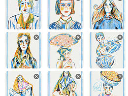 2022｜系列作品集2~市場人物彩鉛畫像