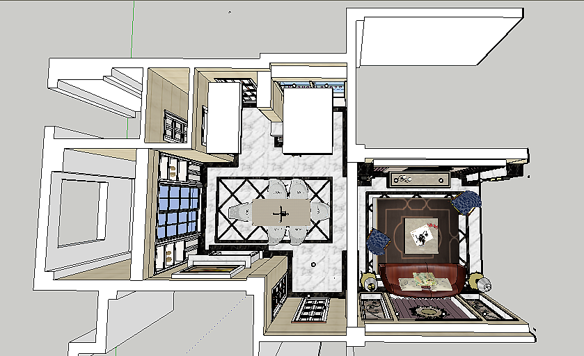 SKP建的一个简单模型...