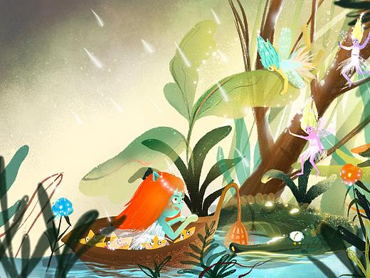 原创儿童绘本设计—红鼻头的蓝精灵