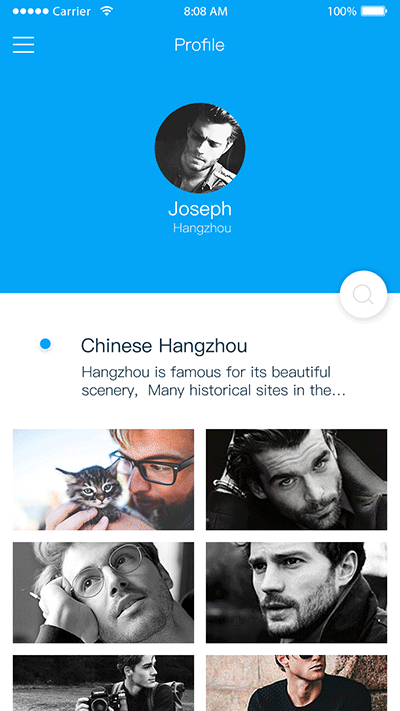 个人中心动动效展示