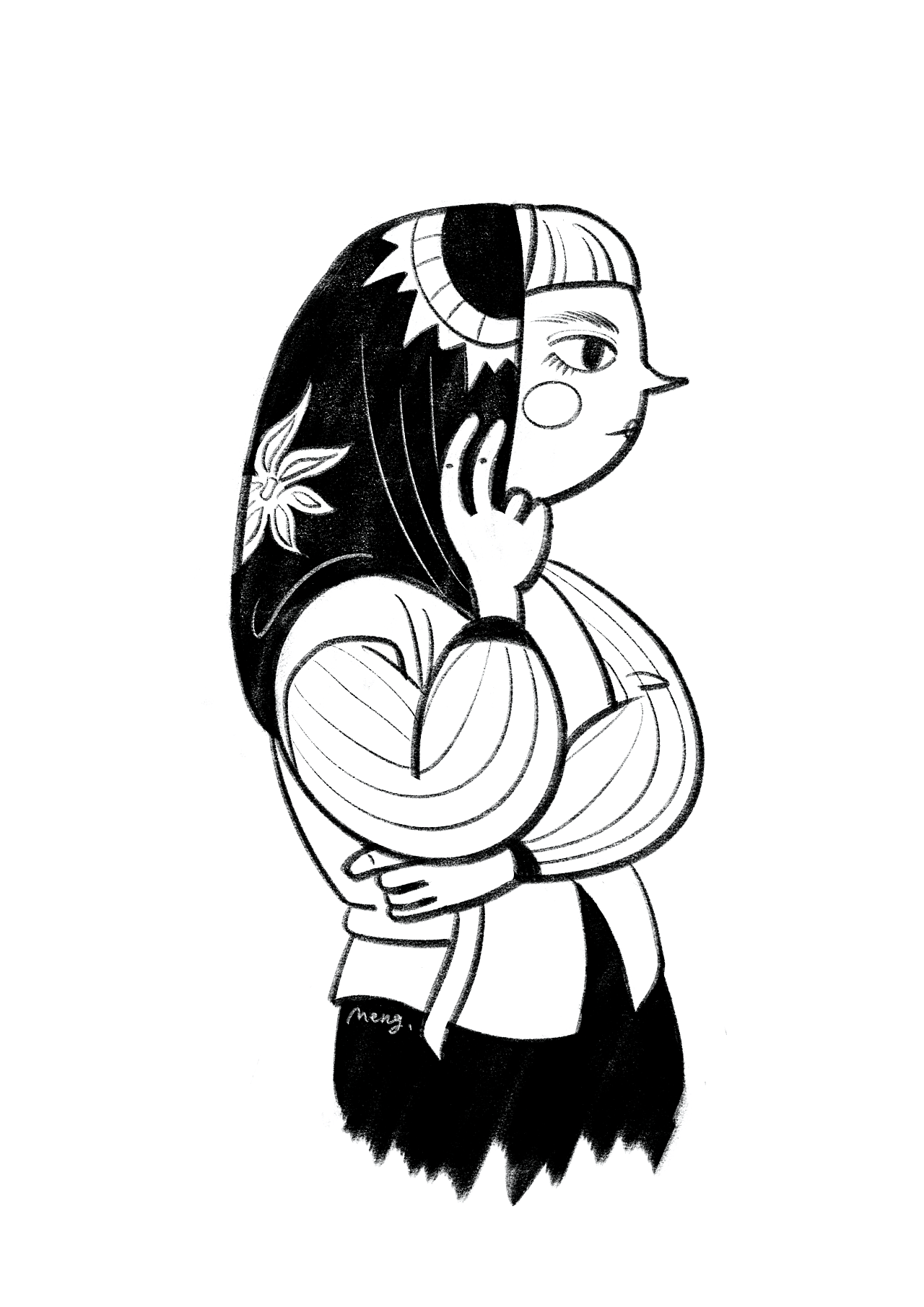 线条练习-人物篇|插画|创作习作|七宝_st - 原创作品 - 站酷 (zcool)