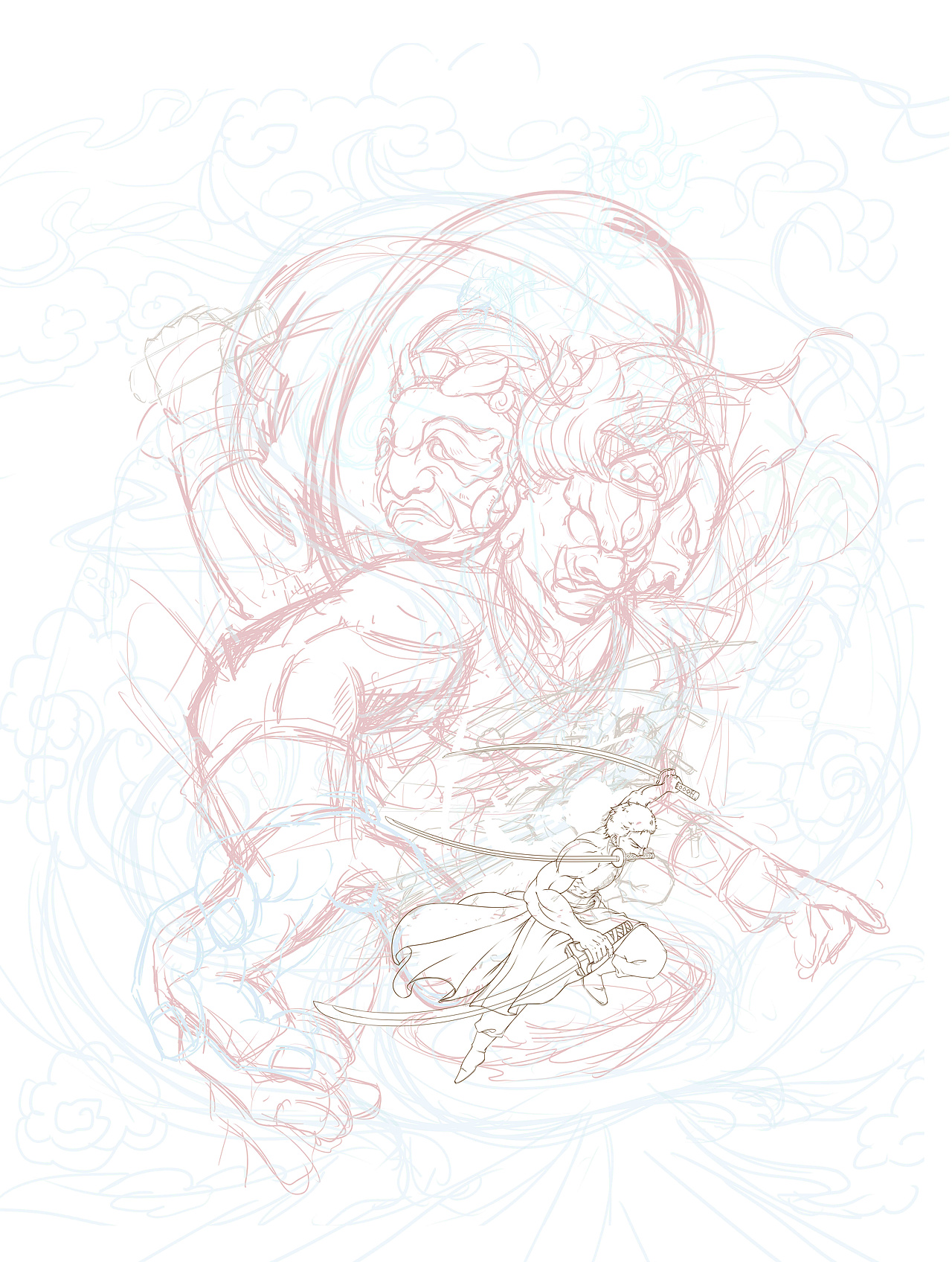 鬼气·九刀流·阿修罗（图ZMTgwNzEzNzEy） - 创作习作 - 站酷设计师李江东JUNCIK原创素材 - 站酷ZCOOL