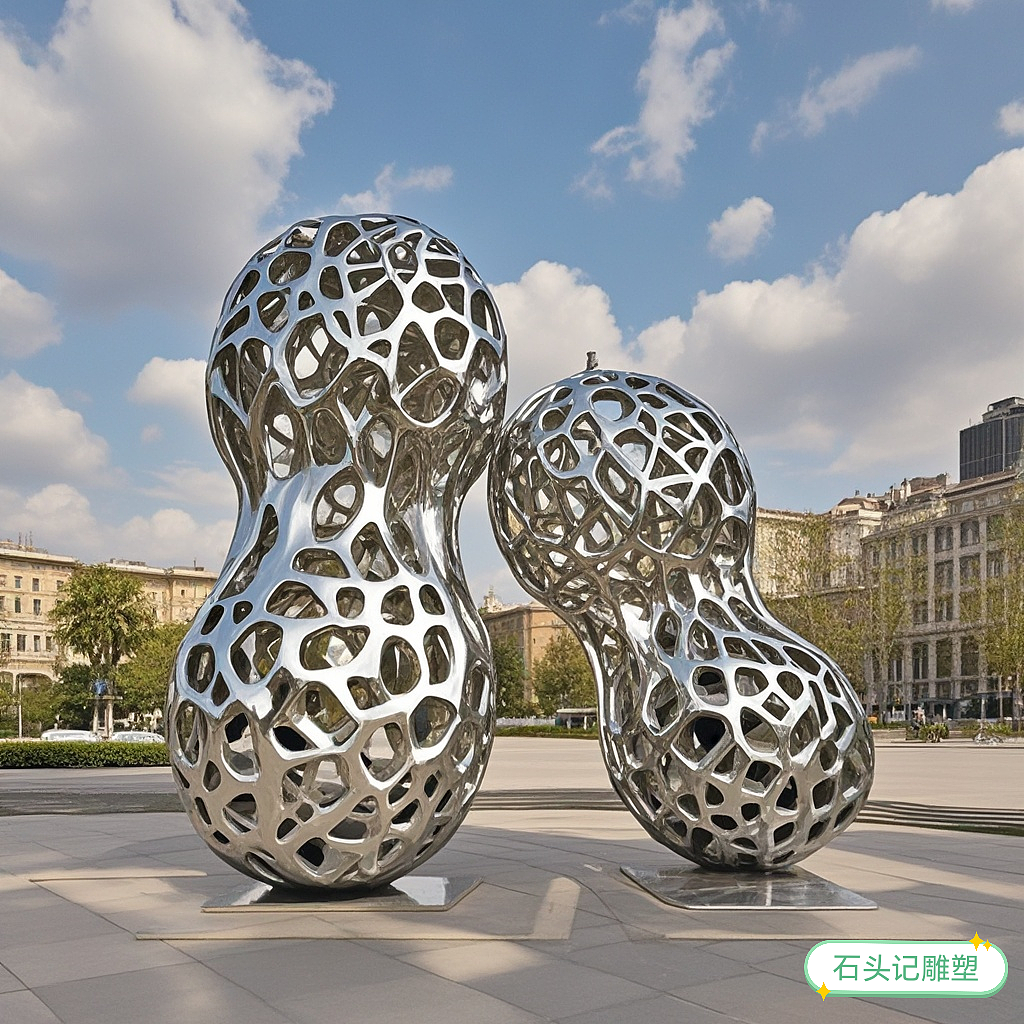 不锈钢花生雕塑艺术欣赏（图ZMzc2MzYyOTc2） - 雕塑 - 站酷设计师石头记雕塑原创素材 - 站酷ZCOOL