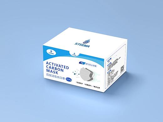 四层活性炭口罩包装（个人主页-ZNDE1MDYwMTI=） - 包装 - 站酷设计师Dianonds原创素材 - 站酷ZCOOL