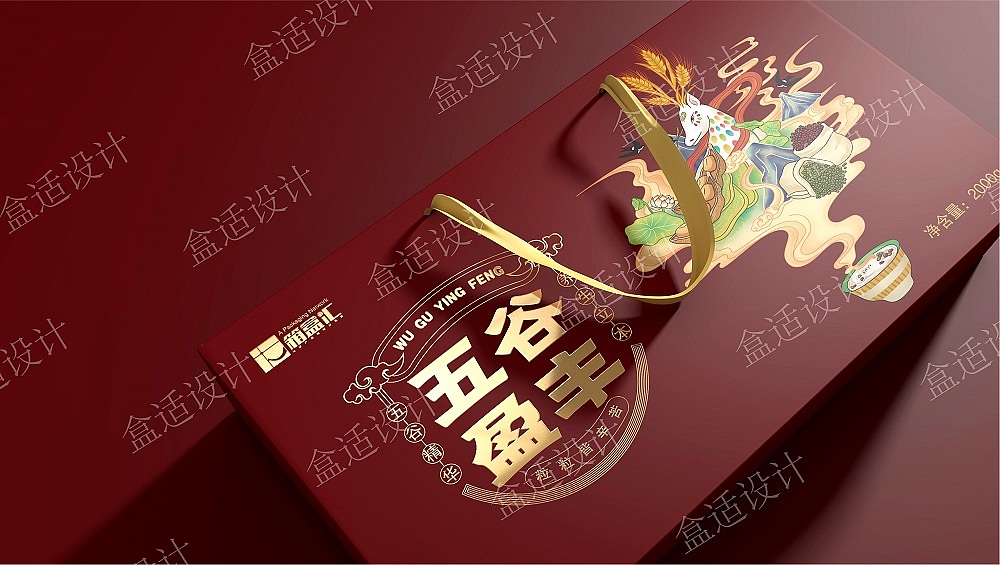 箱盒汇 | :“五谷盈丰”杂粮礼盒包装设计