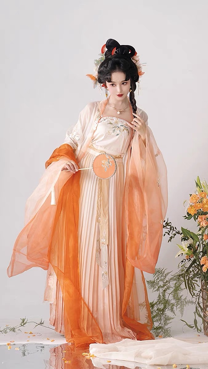 汉服设计｜2023夏 糖渍蜜橘改良宋制（图ZMzQ4OTk2MTIw） - 传统/民族服饰 - 站酷设计师一斤的汉服世界原创素材 - 站酷ZCOOL