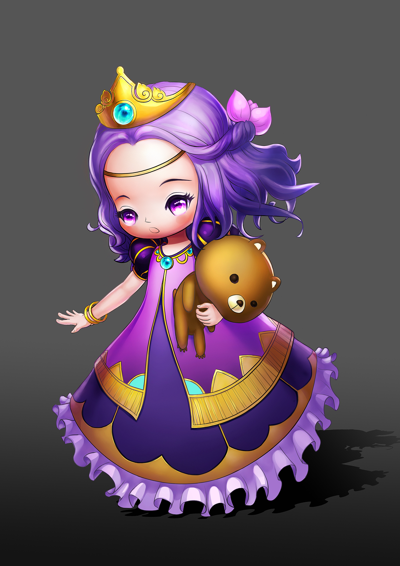 q版 角色原画|插画|游戏原画|面具熊_原创作品-站酷zcool