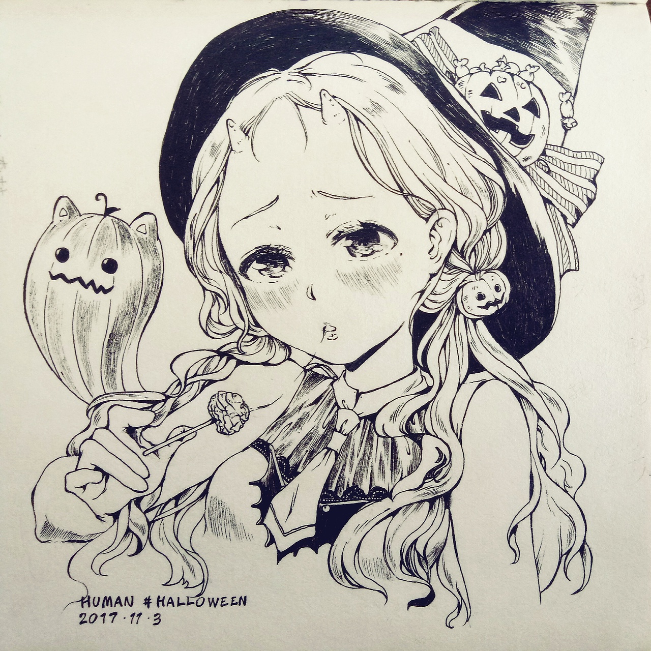 摸鱼·美少女??（图ZOTkxNDAwNjA=） - 单幅漫画 - 站酷设计师Humanhu原创素材 - 站酷ZCOOL