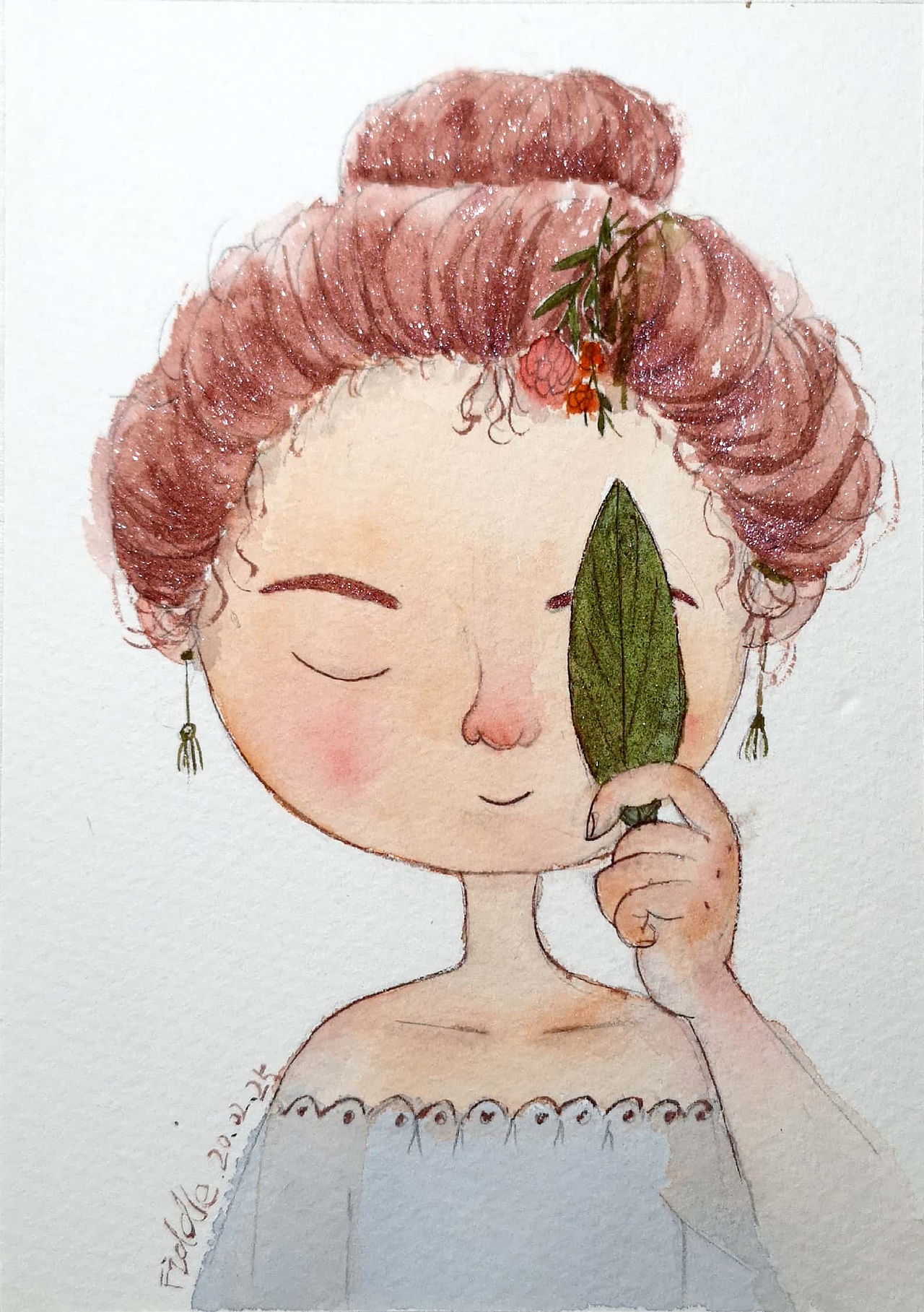 水彩插画头像～（图ZMTUyNzc4Nzg4） - 创作习作 - 站酷设计师蜂蜜不甜原创素材 - 站酷ZCOOL