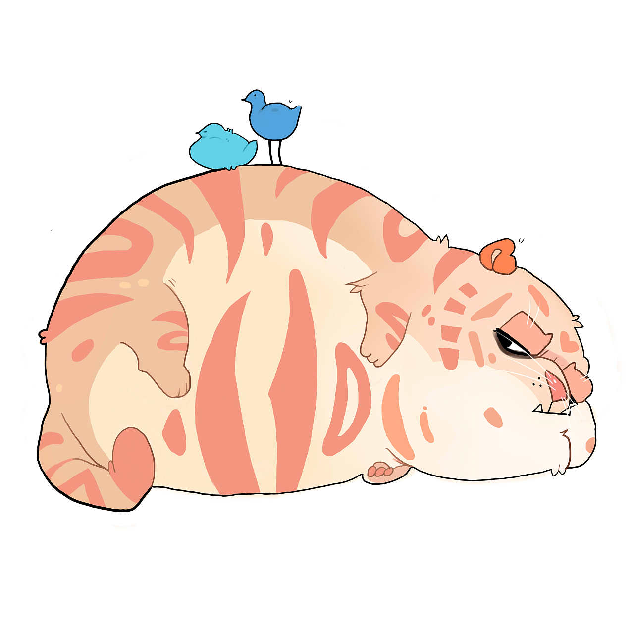 三只胖老虎|插画|创作习作|蔚兰酱 - 临摹作品 - 站酷 (zcool)