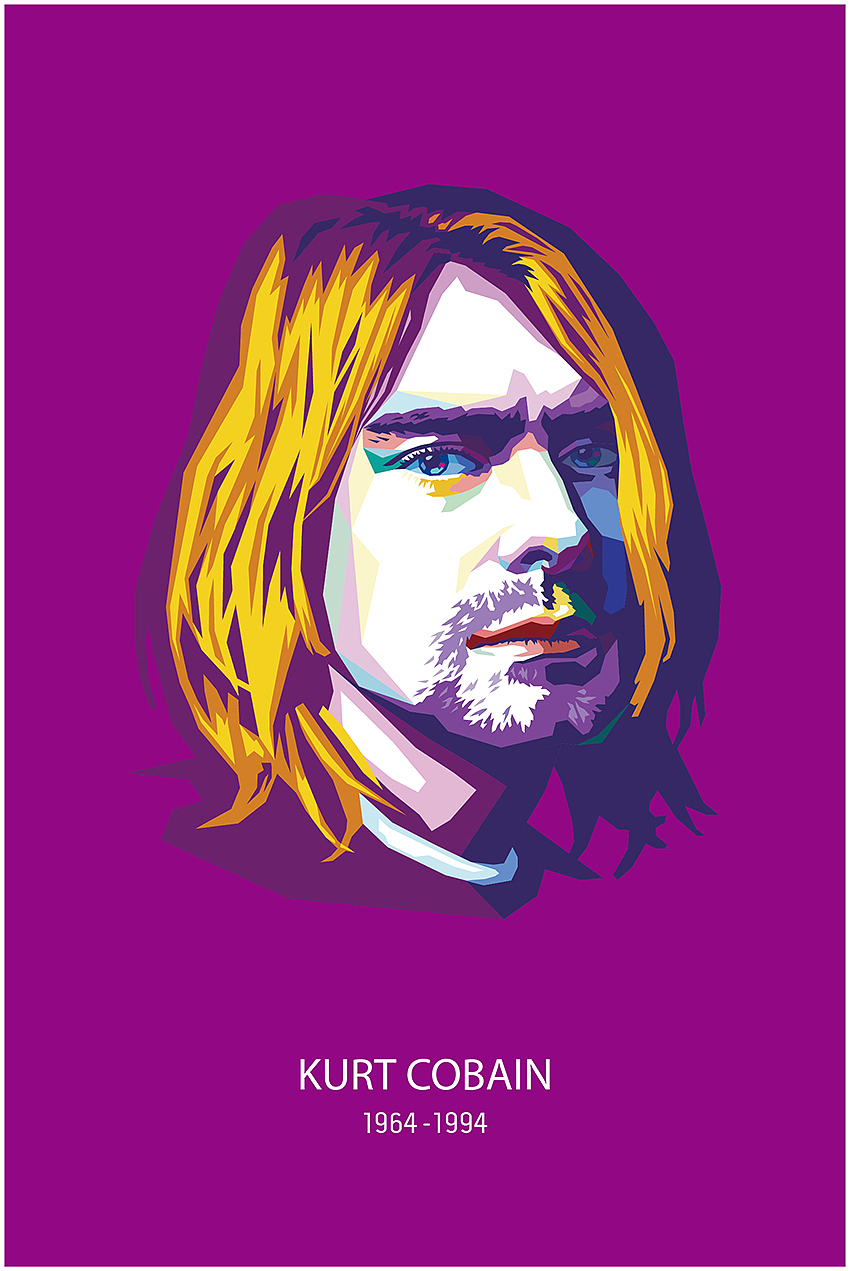 为了忘却的纪念系列波普人物插画科特柯本