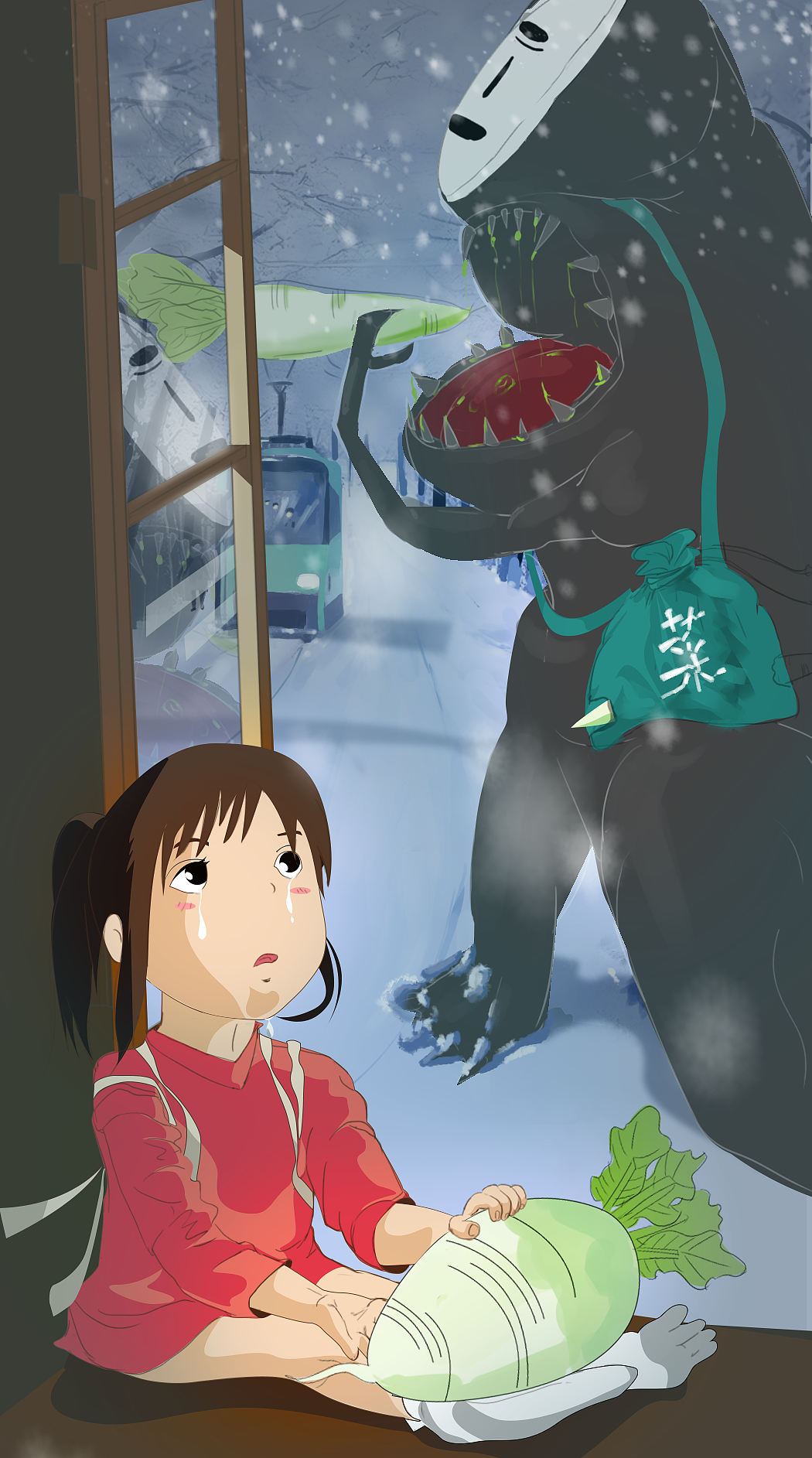千与千寻同人第五弹（长腿的萝卜）（图ZMjAyOTE4NDk2） - 商业插画 - 站酷设计师深圳亮仔原创素材 - 站酷ZCOOL