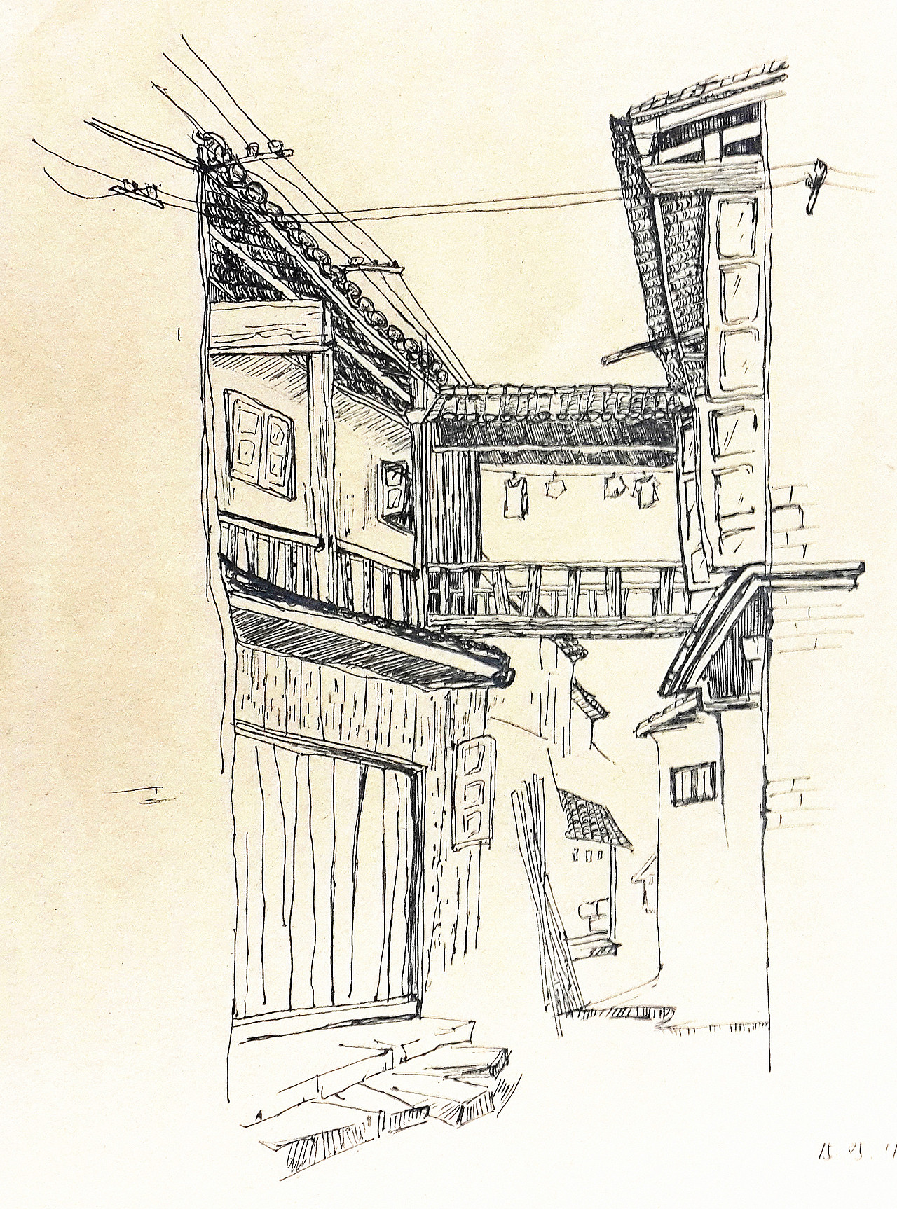 凤凰古镇速写小稿