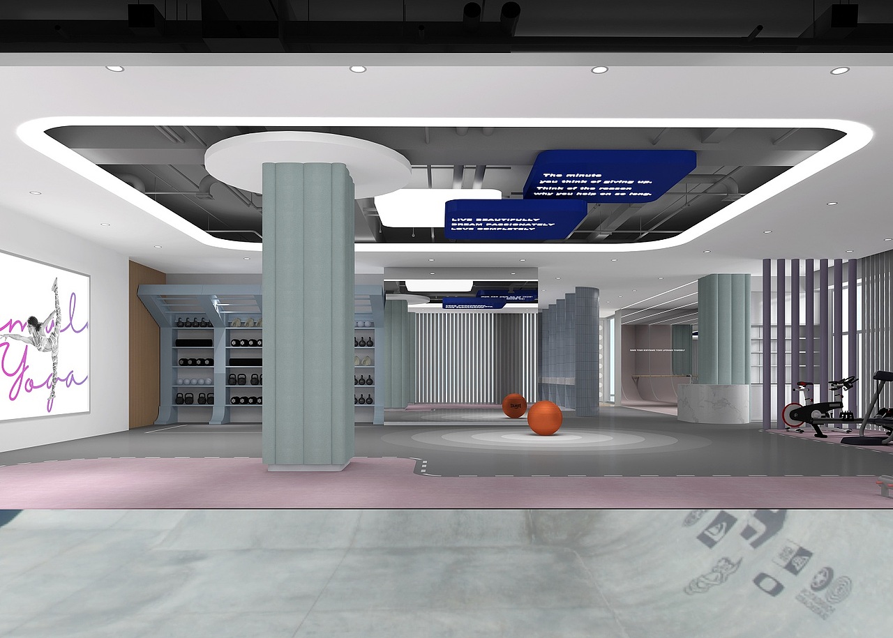 明烨天空-健身房效果图表现项目（图ZMTM3NTIxNzMy） - 家装设计 - 站酷设计师明烨天空小尹原创素材 - 站酷ZCOOL