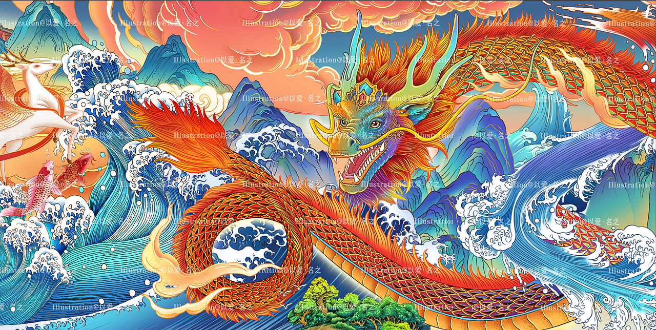 昆明.云麓九里插画长卷（图ZMjI0MDYxMzg0） - 商业插画 - 站酷设计师以爱名之原创素材 - 站酷ZCOOL