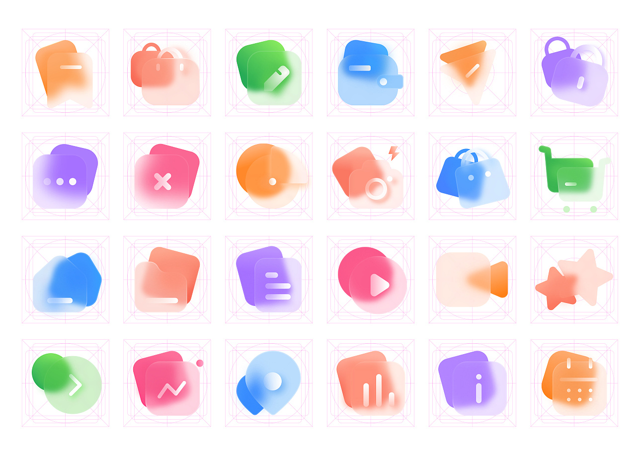 毛玻璃图标|ui|图标|口噶 - 临摹作品 - 站酷 (zcool)