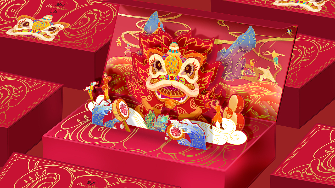 上海造币厂醒狮首饰文创礼盒设计