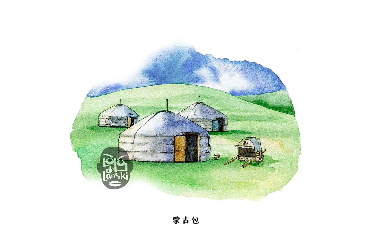 手绘中国民居建筑（图ZMTAwOTg4NzMy） - 绘画 - 站酷设计师lanskiplanet原创素材 - 站酷ZCOOL