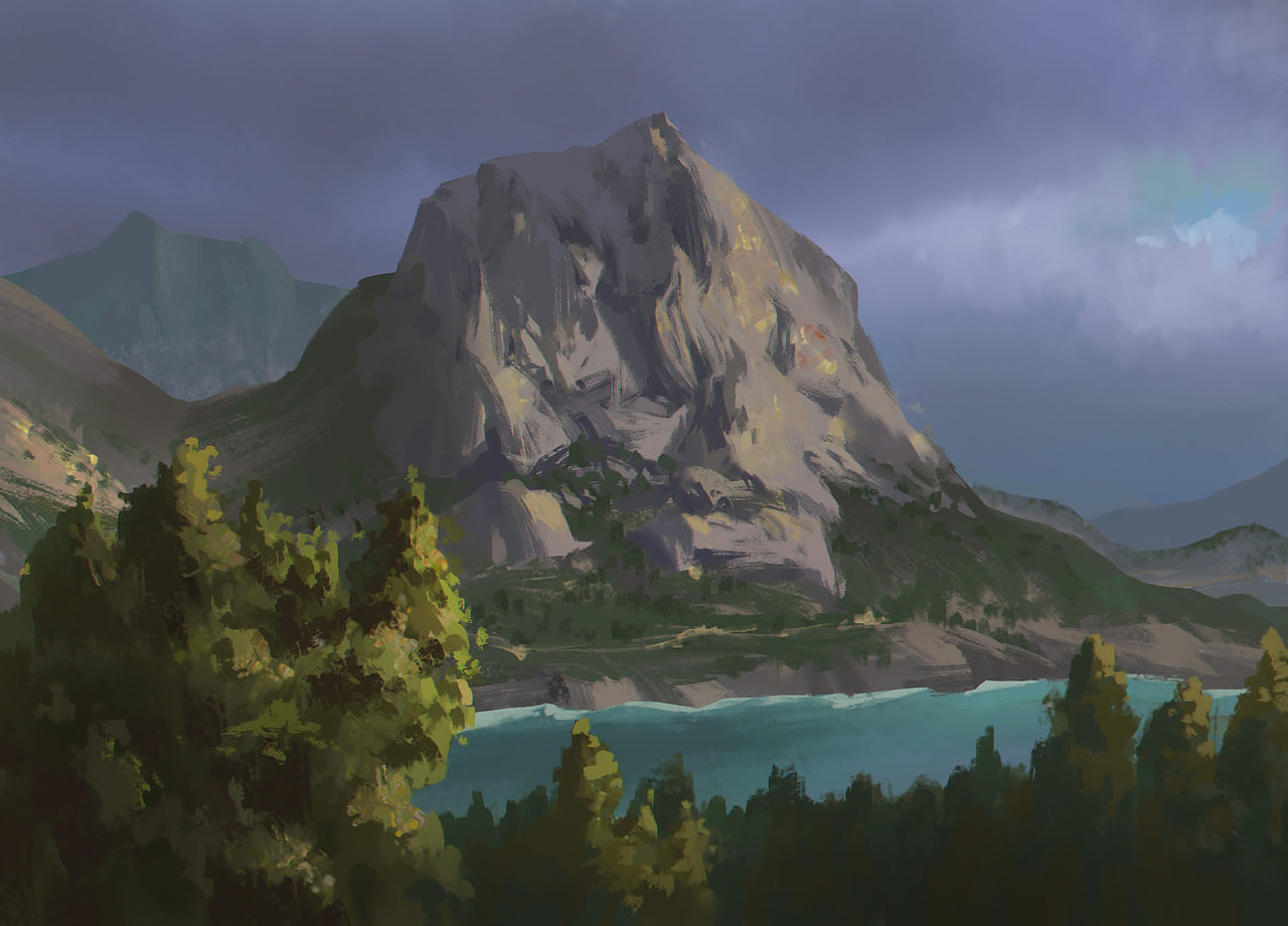 写生风景。