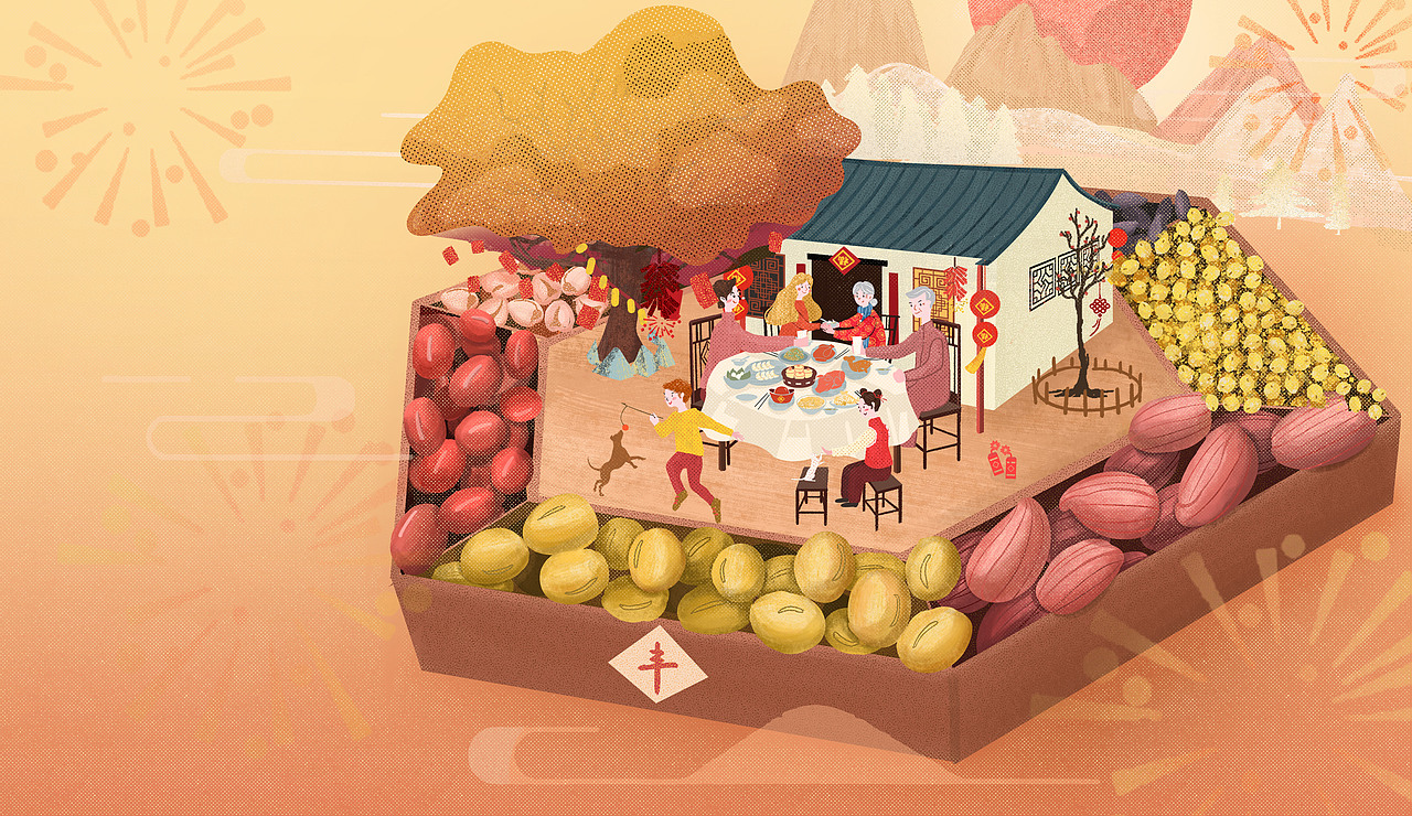 杂粮主图礼盒外包装插图设计（图ZMTM2NTgyMzEy） - 商业插画 - 站酷设计师爱谷穗的猫原创素材 - 站酷ZCOOL