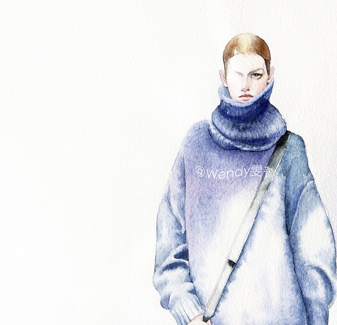 ✍️Wendy水彩手绘时尚插画🎨（图ZMjAyNzUyNDc2） - 创作习作 - 站酷设计师Wendy雯菁原创素材 - 站酷ZCOOL