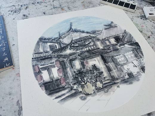 小鎮(zhèn)小景（個(gè)人主頁(yè)-ZNjIwMjY0MTY=） - 繪畫 - 站酷設(shè)計(jì)師水墨琦子原創(chuàng)素材 - 站酷ZCOOL