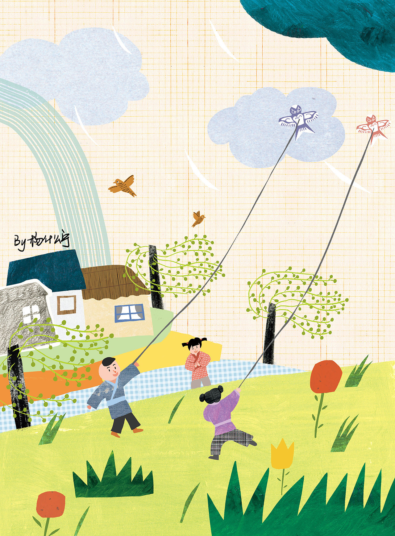 唐诗配图已出版（图ZMTY2OTQ0OTEy） - 儿童插画 - 站酷设计师杨什么宁原创素材 - 站酷ZCOOL