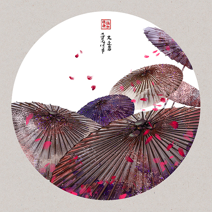 诗词画雅集（三）——圆框版（图ZMjMyMjU0NzIw） - 商业插画 - 站酷设计师晚安婉子原创素材 - 站酷ZCOOL