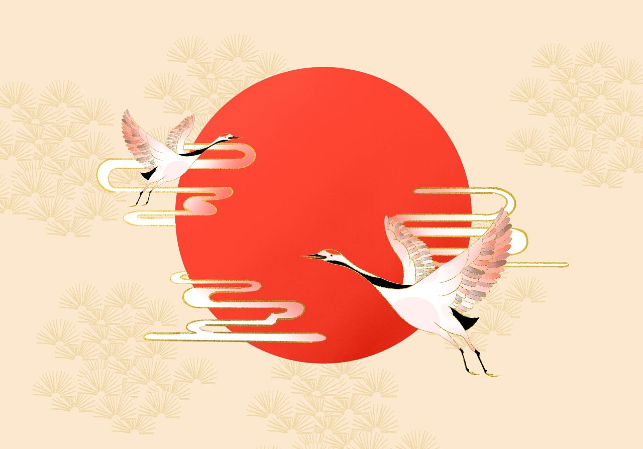 中国风仙鹤|插画|创作习作|_bazzi - 原创作品 - 站酷 (zcool)