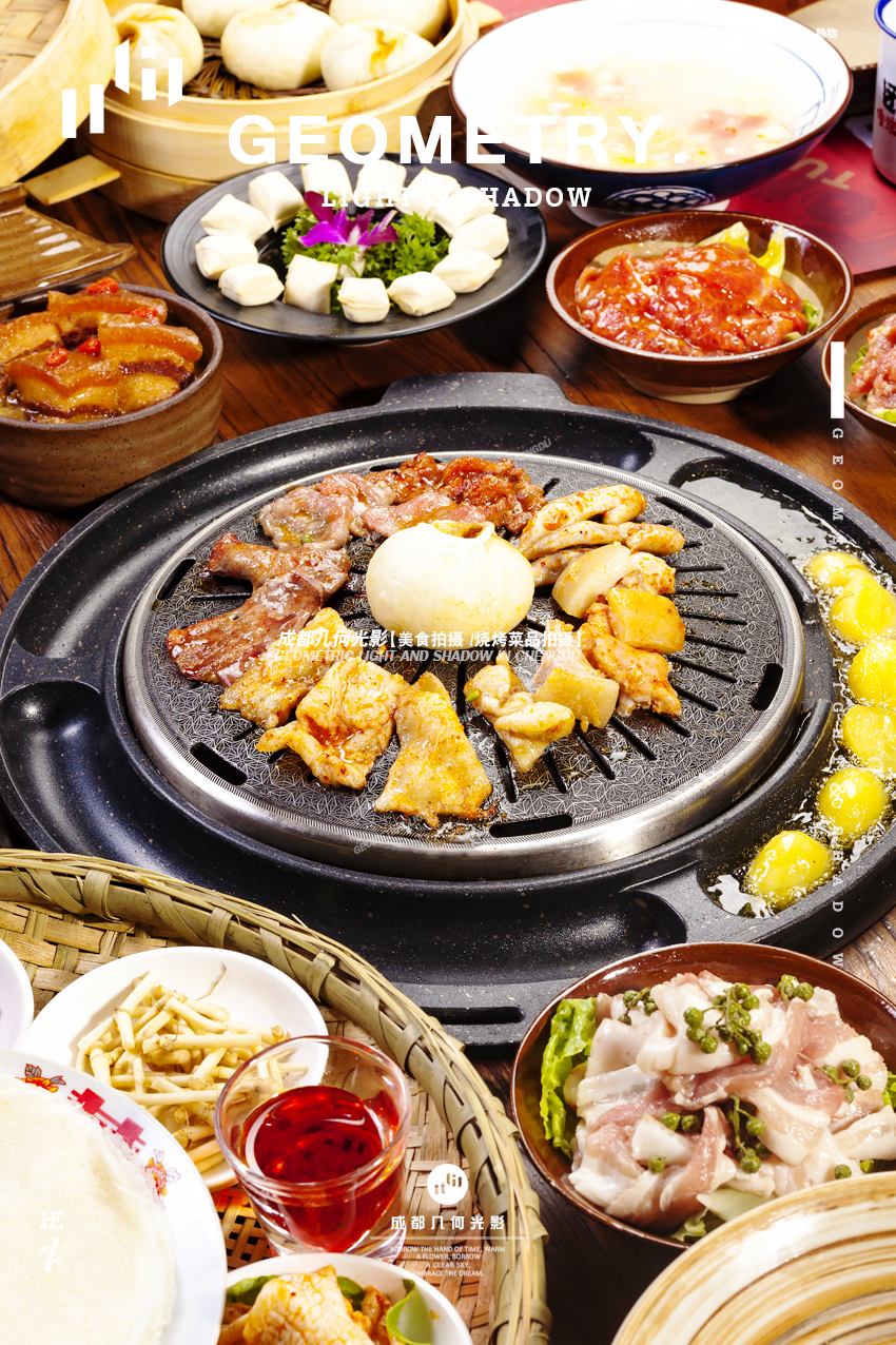 成都美食烧烤拍摄德阳团结镇传统川式烤肉拍摄菜品摄影