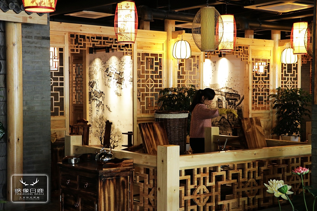 火锅店 饭店 酒店 餐饮 娱乐 中国风 国画 墙体彩绘壁画工程