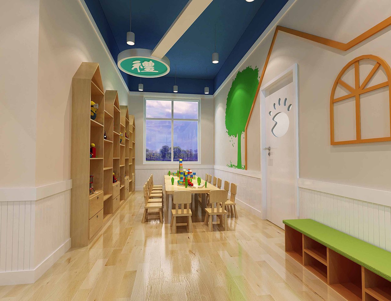 郑州幼儿园设计公司也要给教师设计好办公空间