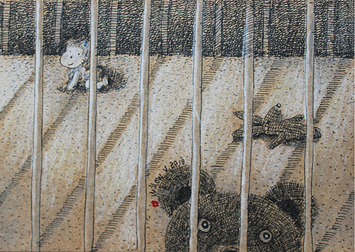 纯手绘明信片/新年祝福/圣诞贺卡/雪