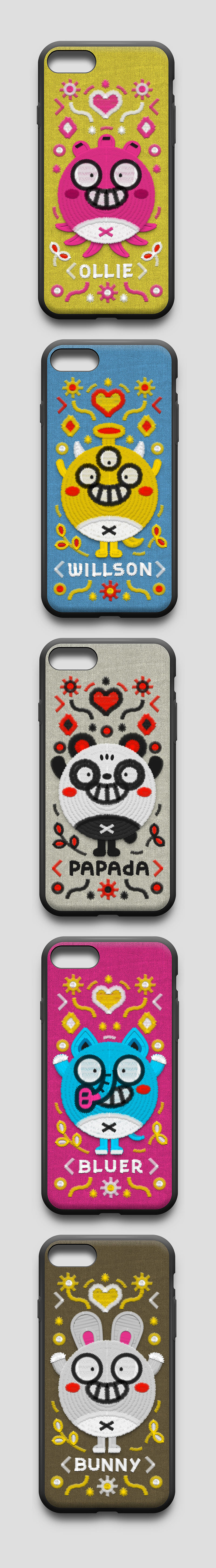 刺绣保护壳（图ZMTU3MjQ4OTI4） - 商业插画 - 站酷设计师haoyuer原创素材 - 站酷ZCOOL