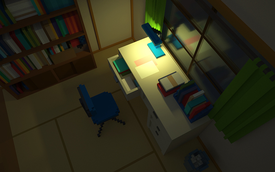 野比大雄の房间【MagicaVoxel】(图ZNjQ5NzE0NzY=) - 其他三维 - 站酷设计师hasaddl原创素材 - 站酷ZCOOL