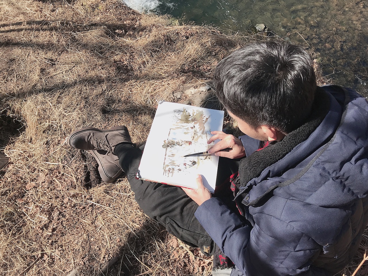 毕棚沟采风写生|纯艺术|绘画|画画的陈一丘_原创作品-站酷(zcool)