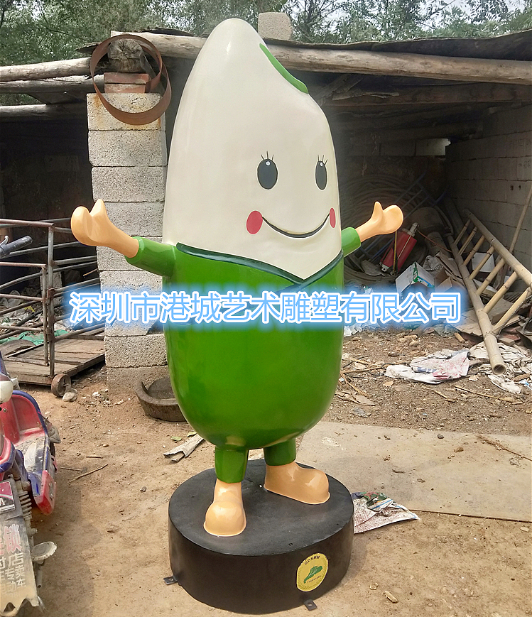 糯米形象吉祥物玻璃钢卡通糯米宝宝公仔雕塑定制哪家好