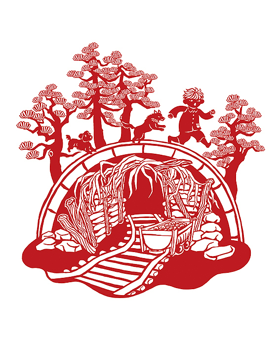 儿童图书插图 剪影剪纸 江南水乡 孩童（图ZNjY5NzUwMzY=） - 儿童插画 - 站酷设计师beth1210原创素材 - 站酷ZCOOL