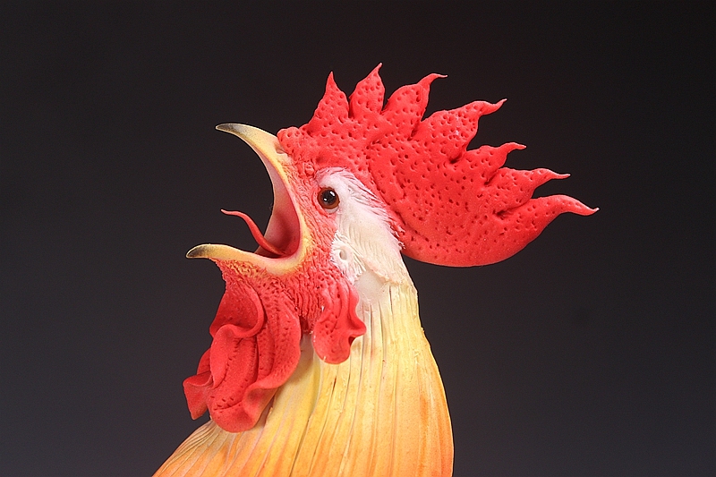 贺加贵面塑软陶(雄鸡)